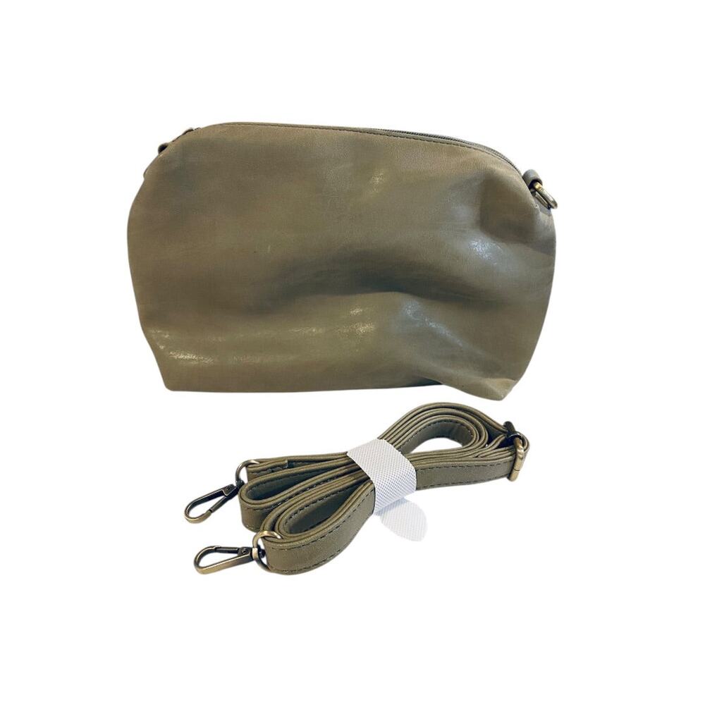 Joy Susan Vegan Leather Sage Green Purse Pouch Detachable Strap